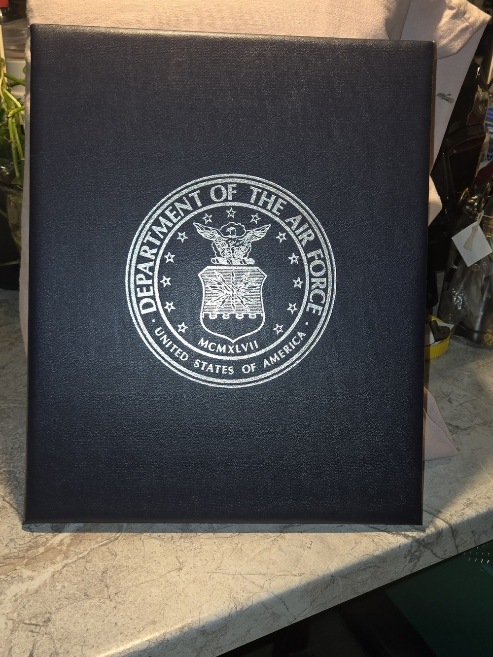 Department of the Air Force Presentation Frame in Navy Blue